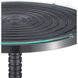 Erno 18 inch Black Nickel and Clear Accent Table