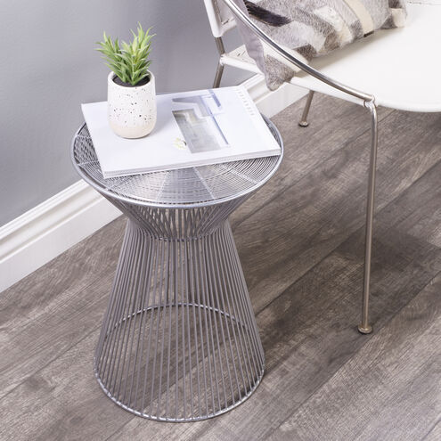 Greeley Silver Metal End or Side Table