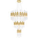 Orgue LED 32 inch Satin Gold Down Chandelier Ceiling Light