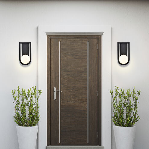 Cradle LED 12 inch Matte Black Outdoor Wall Sconce