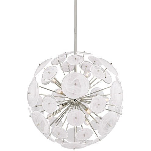 Tamara 9 Light 30 inch Polished Nickel Chandelier Ceiling Light