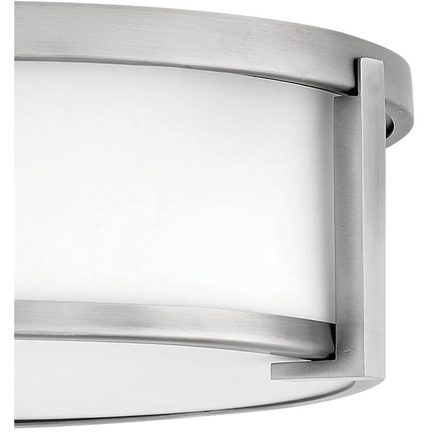 Lowell 3 Light 16 inch Antique Nickel Indoor Flush Mount Ceiling Light in White