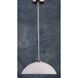 Dori 1 Light 15.75 inch Nickel with White Pendant Ceiling Light