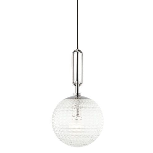Jewett 1 Light 8 inch Polished Nickel Pendant Ceiling Light