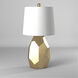 Signature 25 inch 100 watt Gold and Distressed Silver Table Lamp Portable Light
