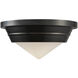 Willard 1 Light 10.13 inch Urban Bronze Flush Mount Ceiling Light in Opal Glass
