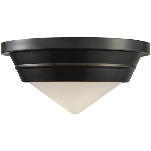 Willard 1 Light 10.13 inch Urban Bronze Flush Mount Ceiling Light in Opal Glass