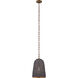 Creekside 1 Light 11 inch Slate Blue Wood Beads and Antique Brass Pendant Ceiling Light