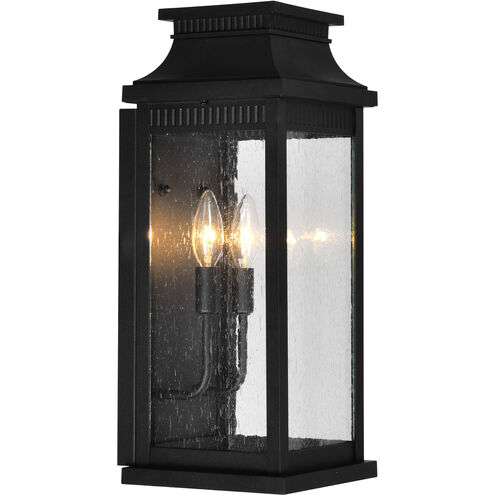 Milford 2 Light 18.25 inch Black Outdoor Wall Light