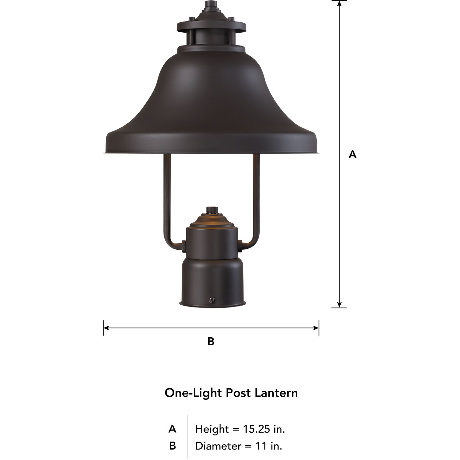 Bayport 1 Light 15 inch Bronze Outdoor Post Lantern