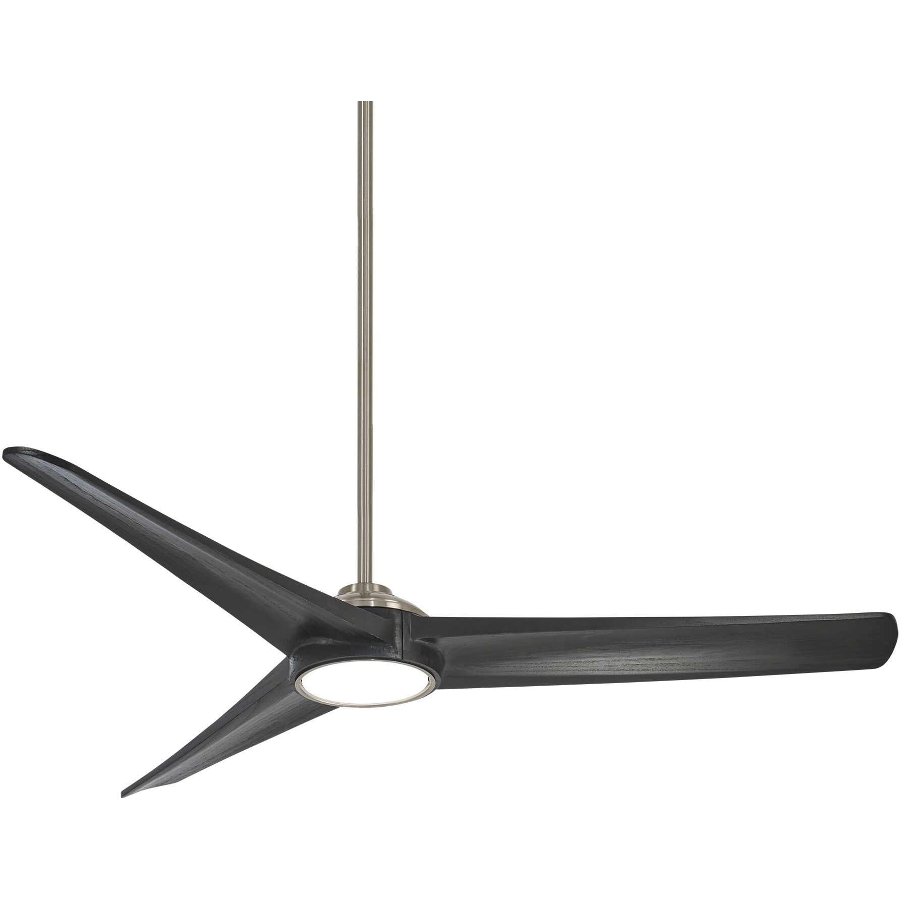 Timber 68 inch Brushed Nickel with Coal Blades Ceiling Fan in Brushed Nickel/Coal
