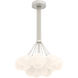 Gaia LED 14.75 inch Salt White Cluster Pendant Ceiling Light in 3000K LED