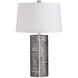 Striata 29 inch 150 watt Antiqued Aluminum Table Lamp Portable Light