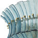 Toscano 10 Light 26.38 inch Antique Brass Chandelier Ceiling Light in Blue Glass