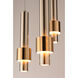 Reveal LED 18 inch Satin Nickel and Satin Brass Multi-Light Pendant Ceiling Light