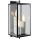Back Bay 3 Light 24.5 inch Matte Black Outdoor Wall Sconce