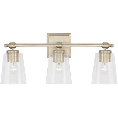 Breigh 3 Light 23 inch Brushed Champagne Vanity Light Wall Light
