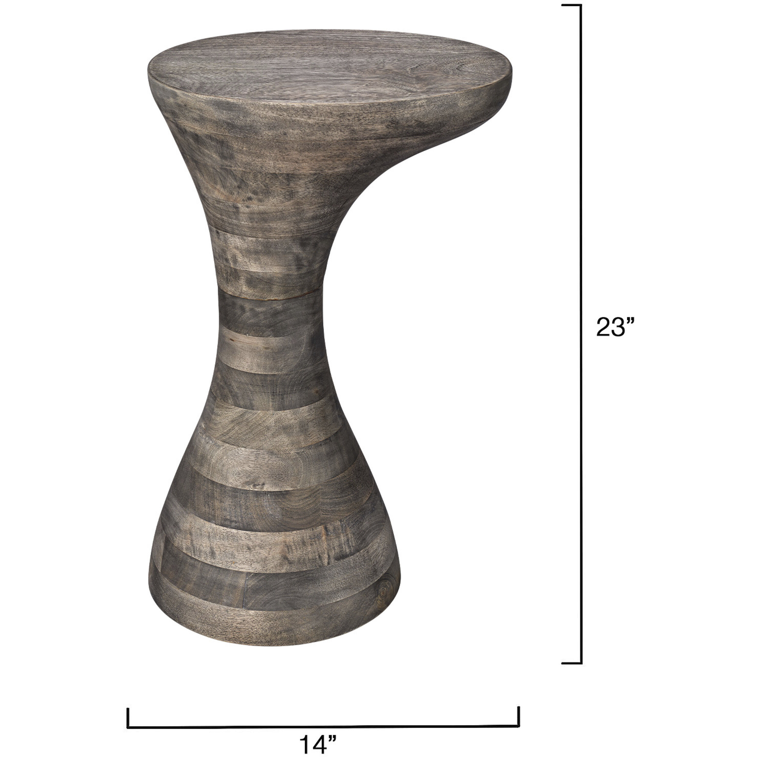 Toadstool 23 X 14 inch Grey Wash Drink Table, Inline