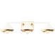 Velax Wall Sconce Wall Light in White and Aged Gold Brass