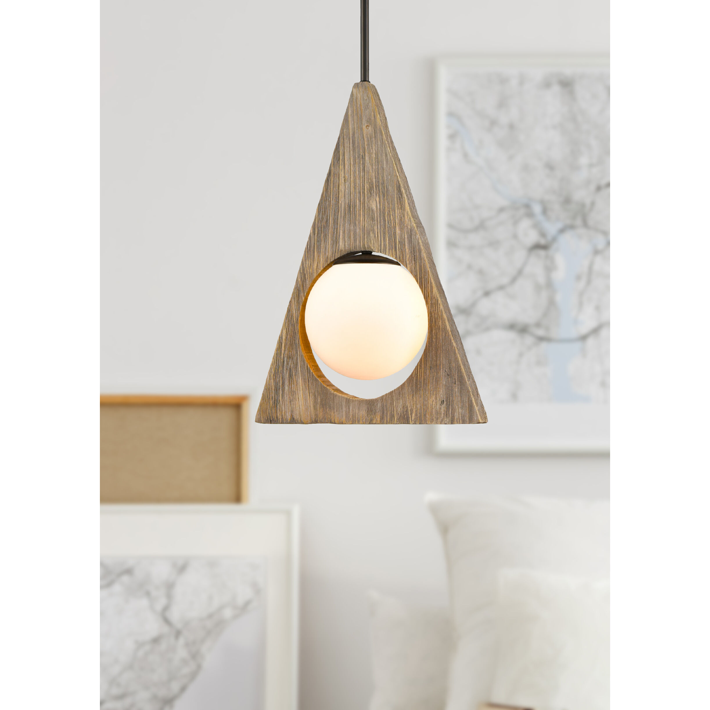 Maverick 1 Light 14.13 inch Matte Black Pendant Ceiling Light