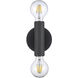 Auburn 2 Light 5 inch Black Wall Sconce Wall Light