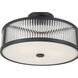 Ardezia 3 Light 15.75 inch Matte Black Semi-Flush Mount Ceiling Light