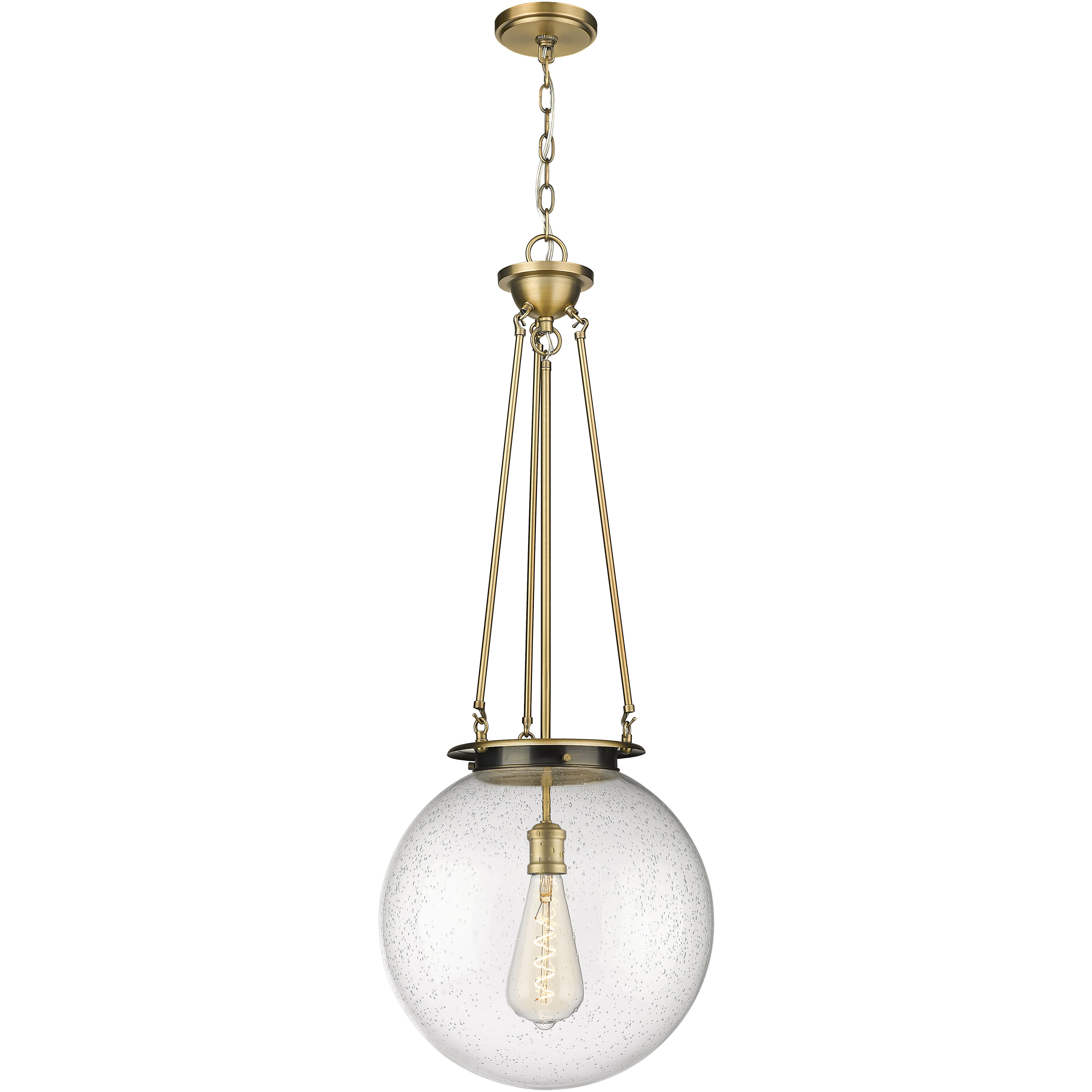 Beacon 1 Light 15.75 inch Brushed Brass Pendant Ceiling Light