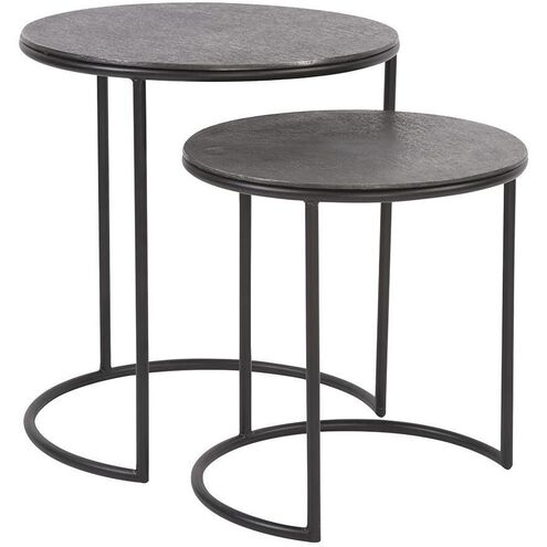Carter 20.25 X 19 inch Graphite Nesting Table Set, Set of 2
