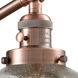 XX-Large Beacon 20 inch 100 watt Antique Copper Swing Arm Wall Light in Seedy Glass, Franklin Restoration