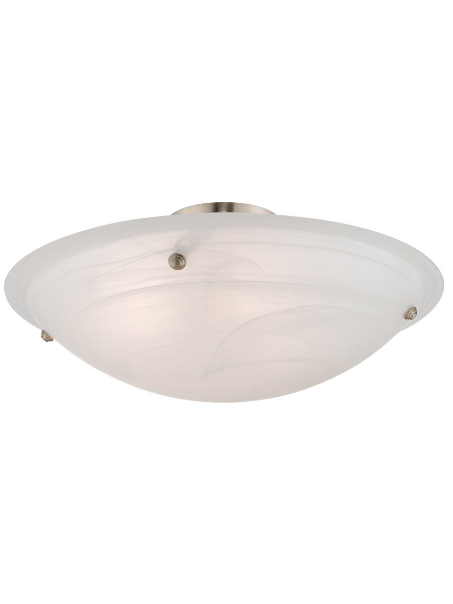 Oasis 4 Light 24 inch Brushed Nickel Semi-Flush Mount Ceiling Light