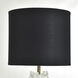 Jasper 33 inch 150 watt Black and White and Gold Leaf Table Lamp Portable Light