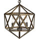 Amazon 3 Light 17 inch Antique forged copper Up Pendant Ceiling Light