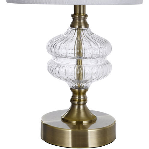 Mava 24 inch 100.00 watt Satin Brass Table Lamp Portable Light