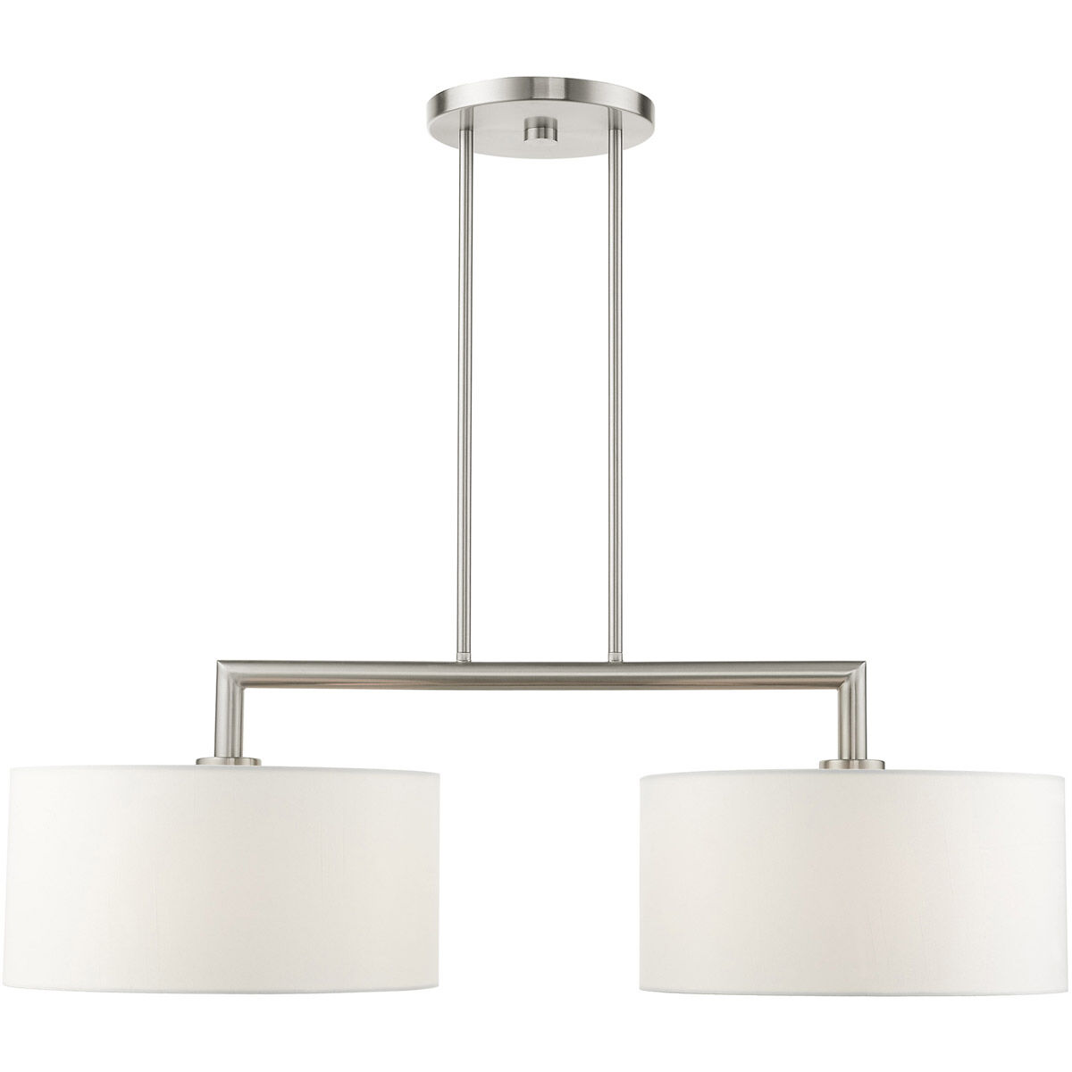 Meridian 2 Light 35 inch Brushed Nickel Linear Chandelier Ceiling Light