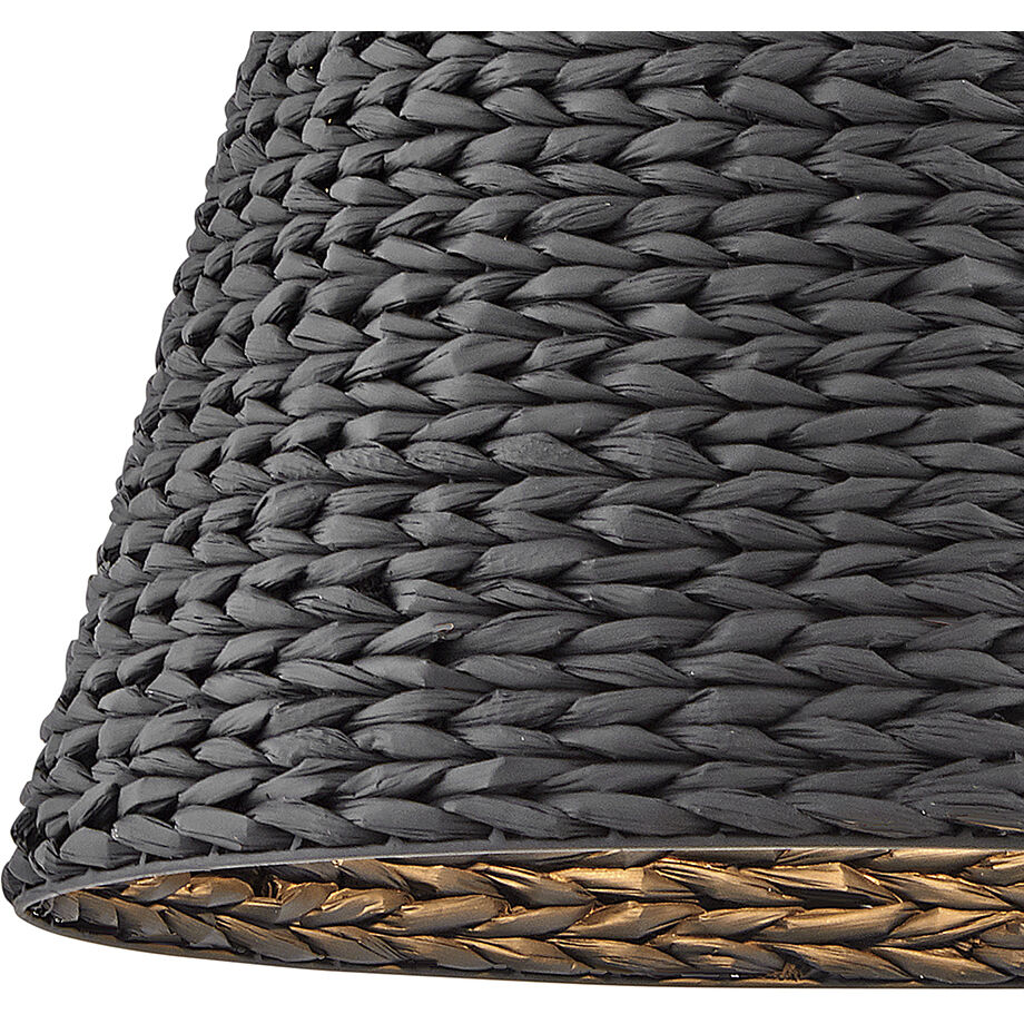 Seabrook 1 Light 24 inch Black Chandelier Ceiling Light, Drum