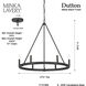 Dutton 6 Light 27.75 inch Coal Black Chandelier Ceiling Light
