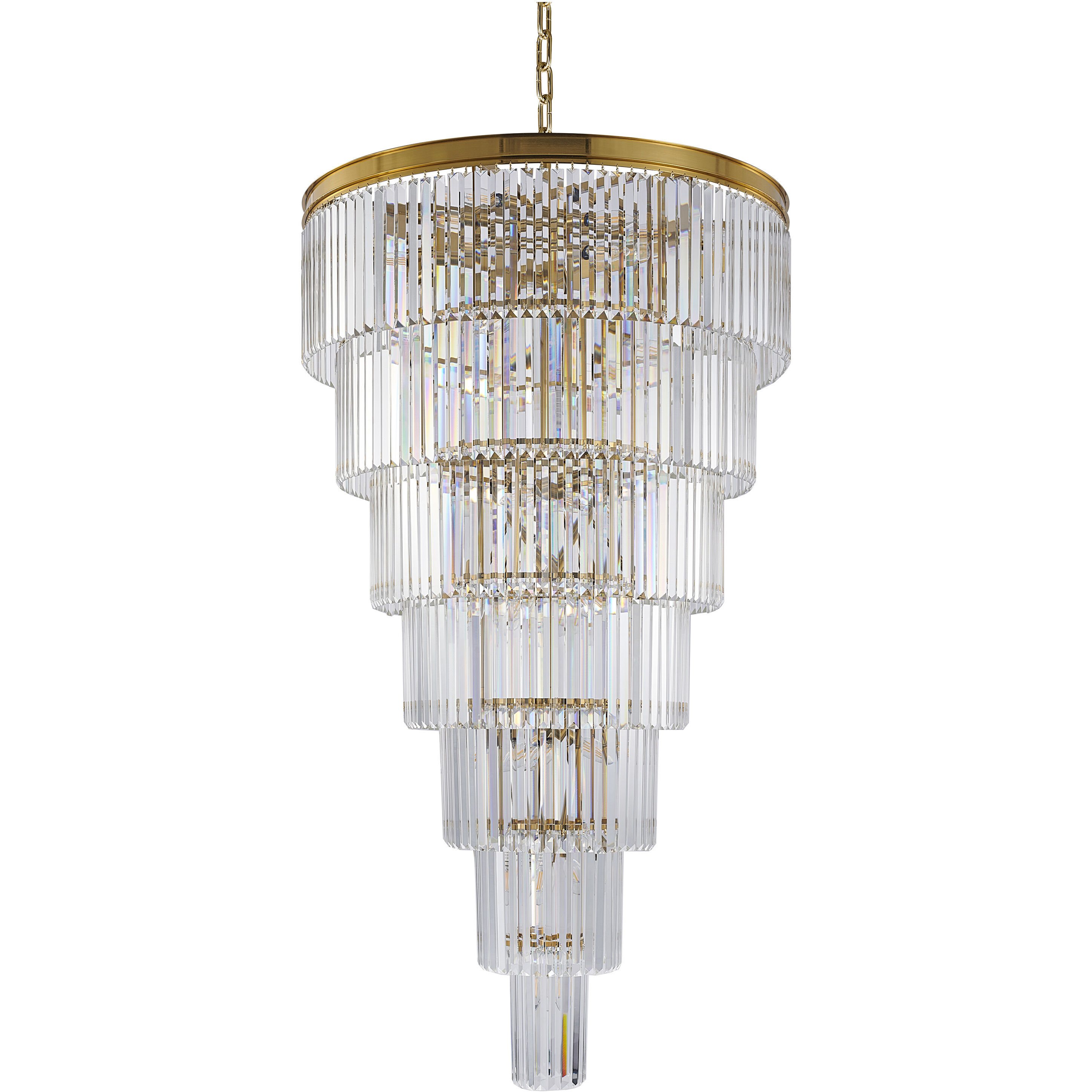 Canada 34 Light 36 inch Brass Chandelier Ceiling Light