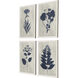 Pressed Flower Blue and White Framed Art