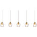 Eren 5 Light 32 inch Gold Linear Pendant Ceiling Light