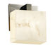 Lumenaria Wall Sconce Wall Light in Brushed Nickel, Rectangle, Incandescent