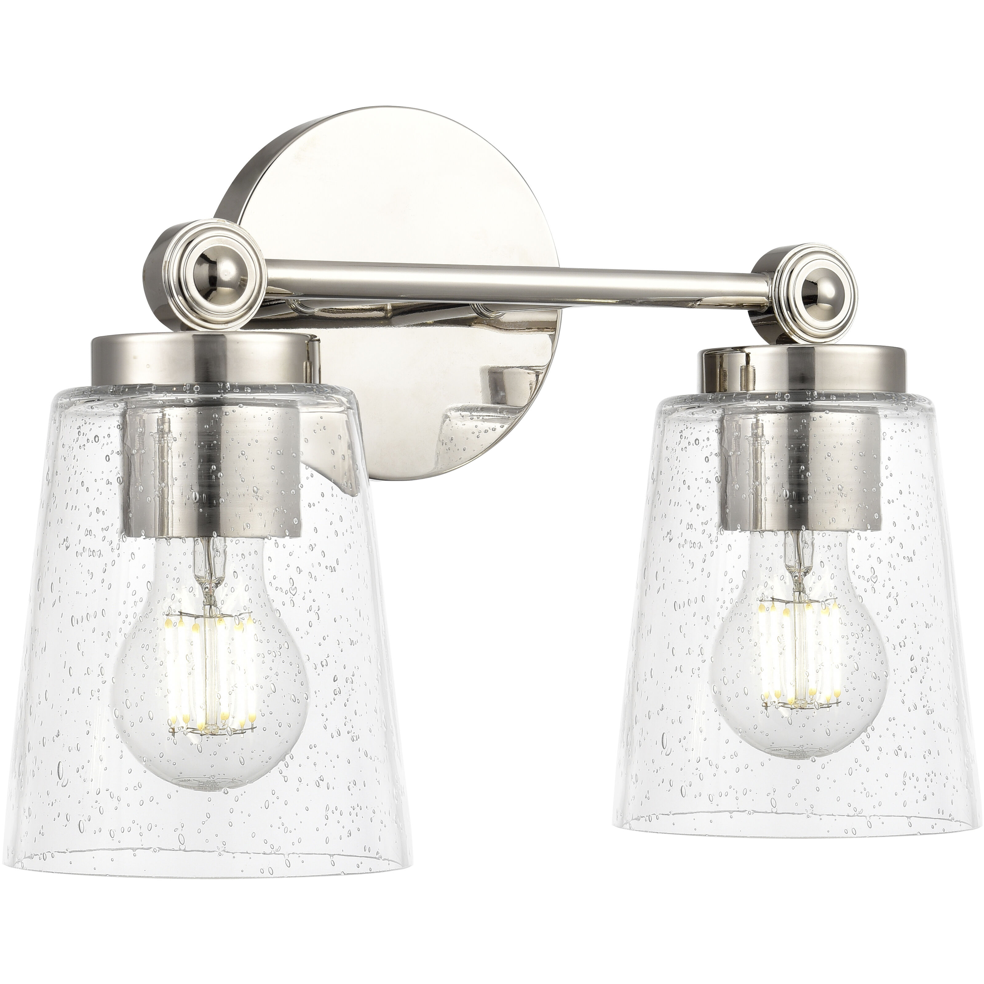 Lauryn 2 Light 13.5 inch Polished Nickel Bathroom Vanity Light Wall Light