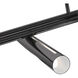 Acra 10 Light 50 inch Black Chrome Linear Chandelier Ceiling Light