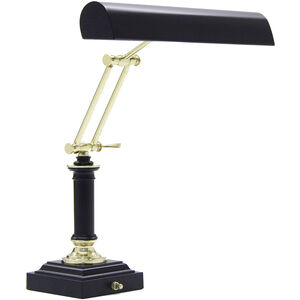 Piano/Desk 17 inch 40 watt Black & Brass Piano/Desk Lamp Portable Light in Black and Brass, 16.5, Square