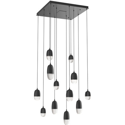Pebble LED Matte Black Chandelier Ceiling Light, Multi-Port