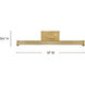 Regis LED 14 inch Heritage Brass Sconce Wall Light