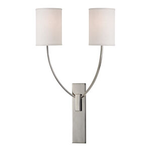 Colton 2 Light 15 inch Polished Nickel Wall Sconce Wall Light