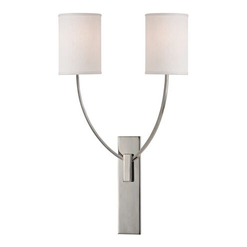 Colton 2 Light 14.75 inch Polished Nickel Wall Sconce Wall Light