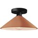 Radiance LED 11.75 inch Adobe and Matte Black Semi Flush Ceiling Light