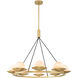 Olenne 8 Light 42 inch Legacy Brass and Dark Matte Black Pendant Ceiling Light