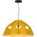 Victoria 29.5 inch Yellow Pendant Ceiling Light in Yellow/Ash